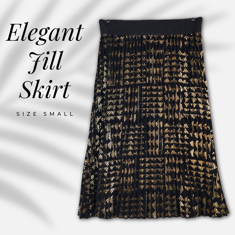 Gorgeous Black and Gold Jill Skirt